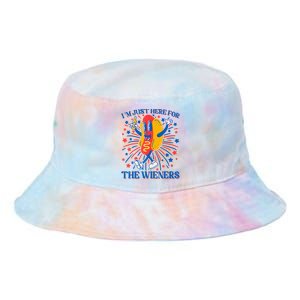 Hot Dog IM Just Here For The Wieners 4th Of July Tie Dye Newport Bucket Hat