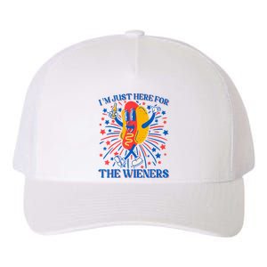 Hot Dog IM Just Here For The Wieners 4th Of July Yupoong Adult 5-Panel Trucker Hat