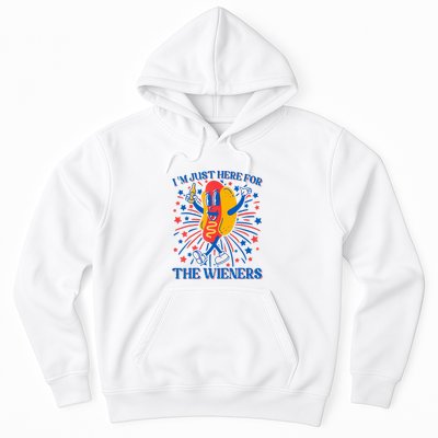 Hot Dog IM Just Here For The Wieners 4th Of July Hoodie