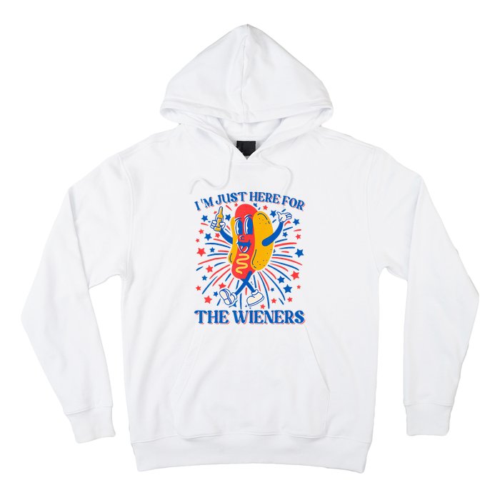 Hot Dog IM Just Here For The Wieners 4th Of July Hoodie