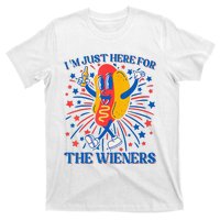 Hot Dog IM Just Here For The Wieners 4th Of July T-Shirt