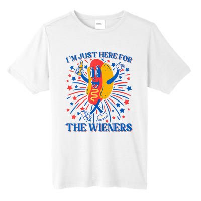 Hot Dog IM Just Here For The Wieners 4th Of July Tall Fusion ChromaSoft Performance T-Shirt