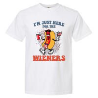 Hot Dog IM Just Here For The Wieners 4th Of July Garment-Dyed Heavyweight T-Shirt