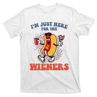 Hot Dog IM Just Here For The Wieners 4th Of July T-Shirt