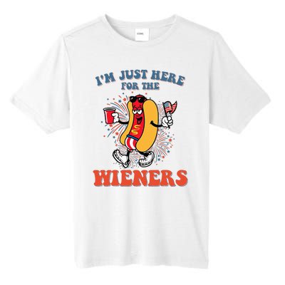 Hot Dog IM Just Here For The Wieners 4th Of July Tall Fusion ChromaSoft Performance T-Shirt