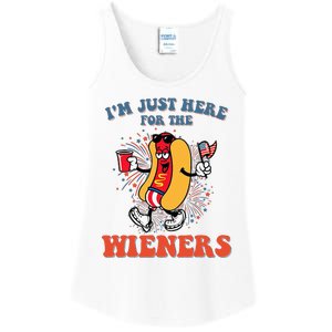 Hot Dog IM Just Here For The Wieners 4th Of July Ladies Essential Tank