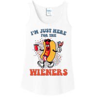 Hot Dog IM Just Here For The Wieners 4th Of July Ladies Essential Tank