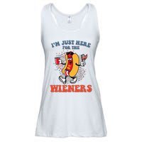 Hot Dog IM Just Here For The Wieners 4th Of July Ladies Essential Flowy Tank