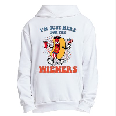 Hot Dog IM Just Here For The Wieners 4th Of July Urban Pullover Hoodie