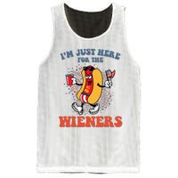 Hot Dog IM Just Here For The Wieners 4th Of July Mesh Reversible Basketball Jersey Tank