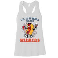 Hot Dog IM Just Here For The Wieners 4th Of July Women's Racerback Tank