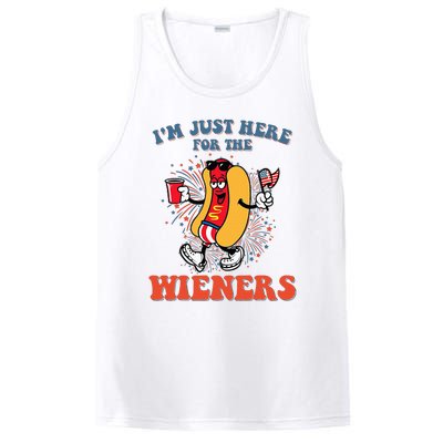 Hot Dog IM Just Here For The Wieners 4th Of July PosiCharge Competitor Tank