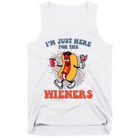 Hot Dog IM Just Here For The Wieners 4th Of July Tank Top