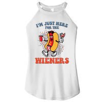 Hot Dog IM Just Here For The Wieners 4th Of July Women's Perfect Tri Rocker Tank