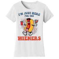 Hot Dog IM Just Here For The Wieners 4th Of July Women's T-Shirt