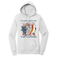 Hot Dog Im Just Here For The Wieners 4Th Of July Women's Pullover Hoodie