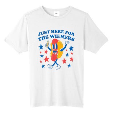 Hot Dog Im Just Here For The Wieners 4Th Of July Tall Fusion ChromaSoft Performance T-Shirt