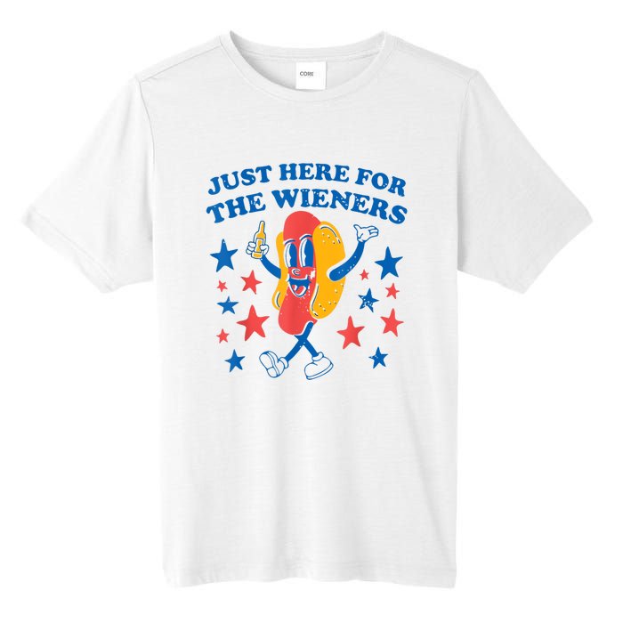 Hot Dog Im Just Here For The Wieners 4Th Of July Tall Fusion ChromaSoft Performance T-Shirt