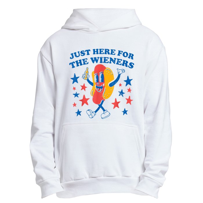 Hot Dog Im Just Here For The Wieners 4Th Of July Urban Pullover Hoodie