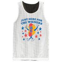 Hot Dog Im Just Here For The Wieners 4Th Of July Mesh Reversible Basketball Jersey Tank