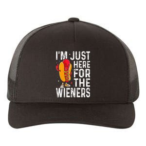 Hot Dog IM Just Here For The Wieners 4th Of July Yupoong Adult 5-Panel Trucker Hat