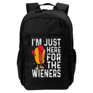 Hot Dog IM Just Here For The Wieners 4th Of July Daily Commute Backpack