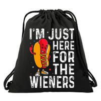 Hot Dog IM Just Here For The Wieners 4th Of July Drawstring Bag