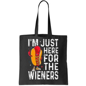 Hot Dog IM Just Here For The Wieners 4th Of July Tote Bag