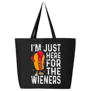 Hot Dog IM Just Here For The Wieners 4th Of July 25L Jumbo Tote