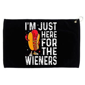 Hot Dog IM Just Here For The Wieners 4th Of July Grommeted Golf Towel