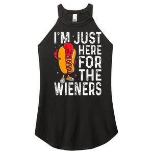 Hot Dog IM Just Here For The Wieners 4th Of July Women's Perfect Tri Rocker Tank