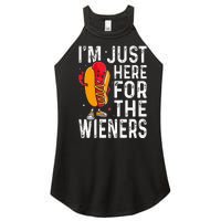 Hot Dog IM Just Here For The Wieners 4th Of July Women's Perfect Tri Rocker Tank