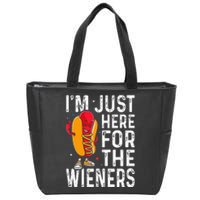 Hot Dog IM Just Here For The Wieners 4th Of July Zip Tote Bag