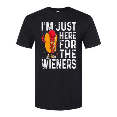 Hot Dog IM Just Here For The Wieners 4th Of July Softstyle® CVC T-Shirt