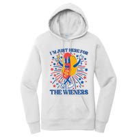 Hot Dog IM Just Here For The Wieners 4th Of July Women's Pullover Hoodie