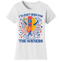 Hot Dog IM Just Here For The Wieners 4th Of July Women's T-Shirt