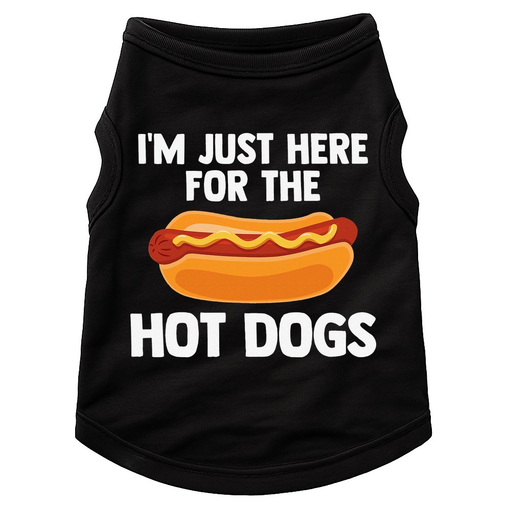 Hot Dog I'm Just Here For Hot Dogs Doggie Tank