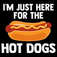 Hot Dog I'm Just Here For Hot Dogs Bucket Hat