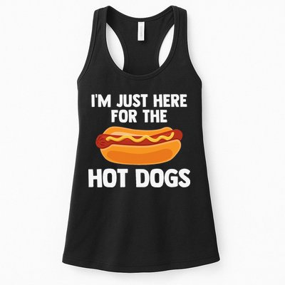 Hot Dog I'm Just Here For Hot Dogs Womens Tank Top