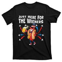 Hot Dog I'm Just Here For The Wieners 4Th Of July T-Shirt