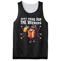 Hot Dog I'm Just Here For The Wieners 4Th Of July Mesh Reversible Basketball Jersey Tank