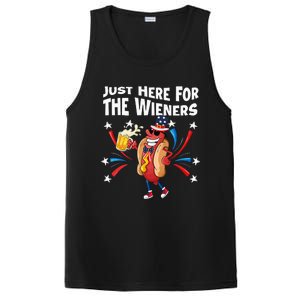 Hot Dog I'm Just Here For The Wieners 4Th Of July PosiCharge Competitor Tank