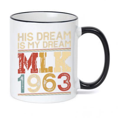 His Dream Is My Dream Vintage MLK Funny 11oz Black Color Changing Mug