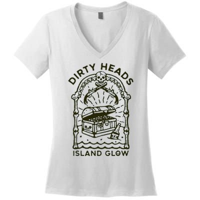 Heads Dirty Island Glow Apparel Women's V-Neck T-Shirt