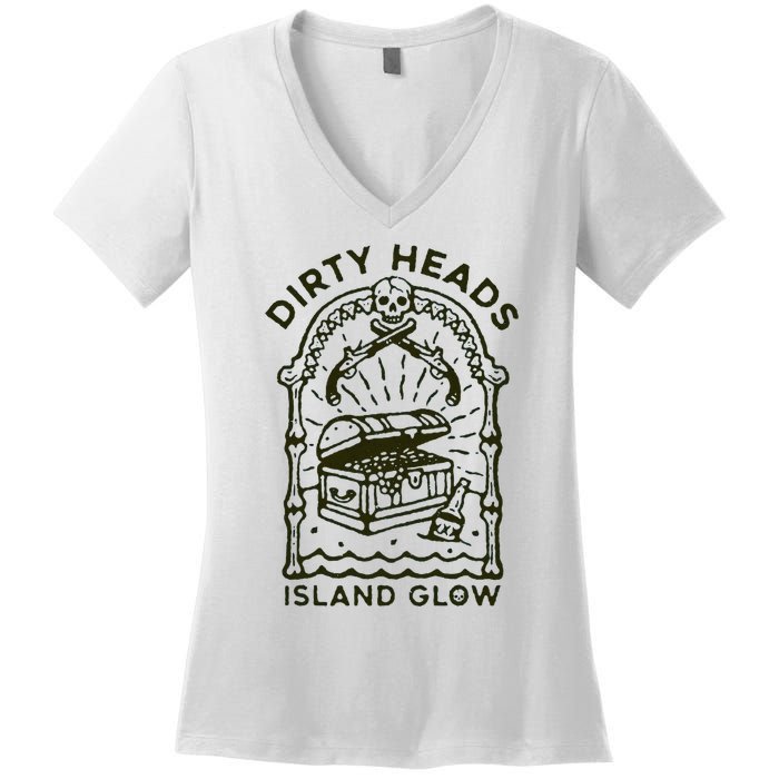 Heads Dirty Island Glow Apparel Women's V-Neck T-Shirt