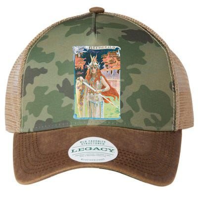Hand Drawn Illustration Of Burnnhild Design Element Legacy Tie Dye Trucker Hat
