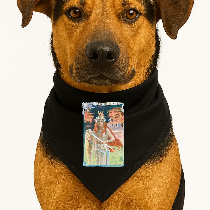 Hand Drawn Illustration Of Burnnhild Design Element USA-Made Doggie Bandana