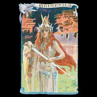 Hand Drawn Illustration Of Burnnhild Design Element USA-Made Doggie Bandana