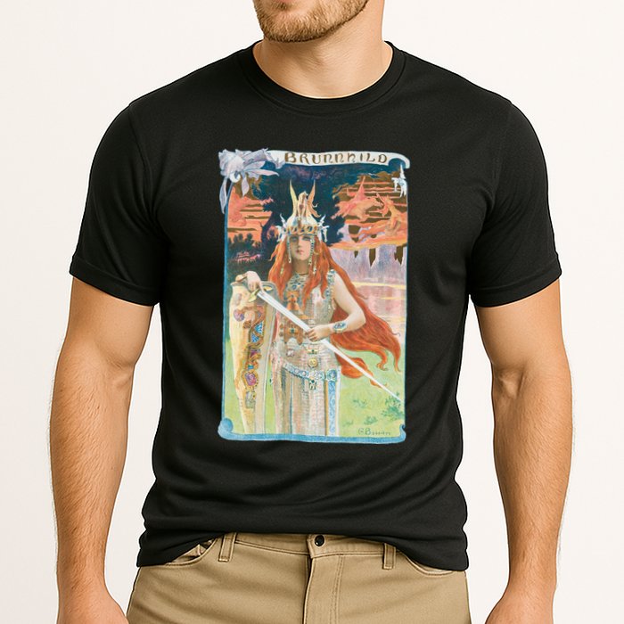 Hand Drawn Illustration Of Burnnhild Design Element Performance Shirt
