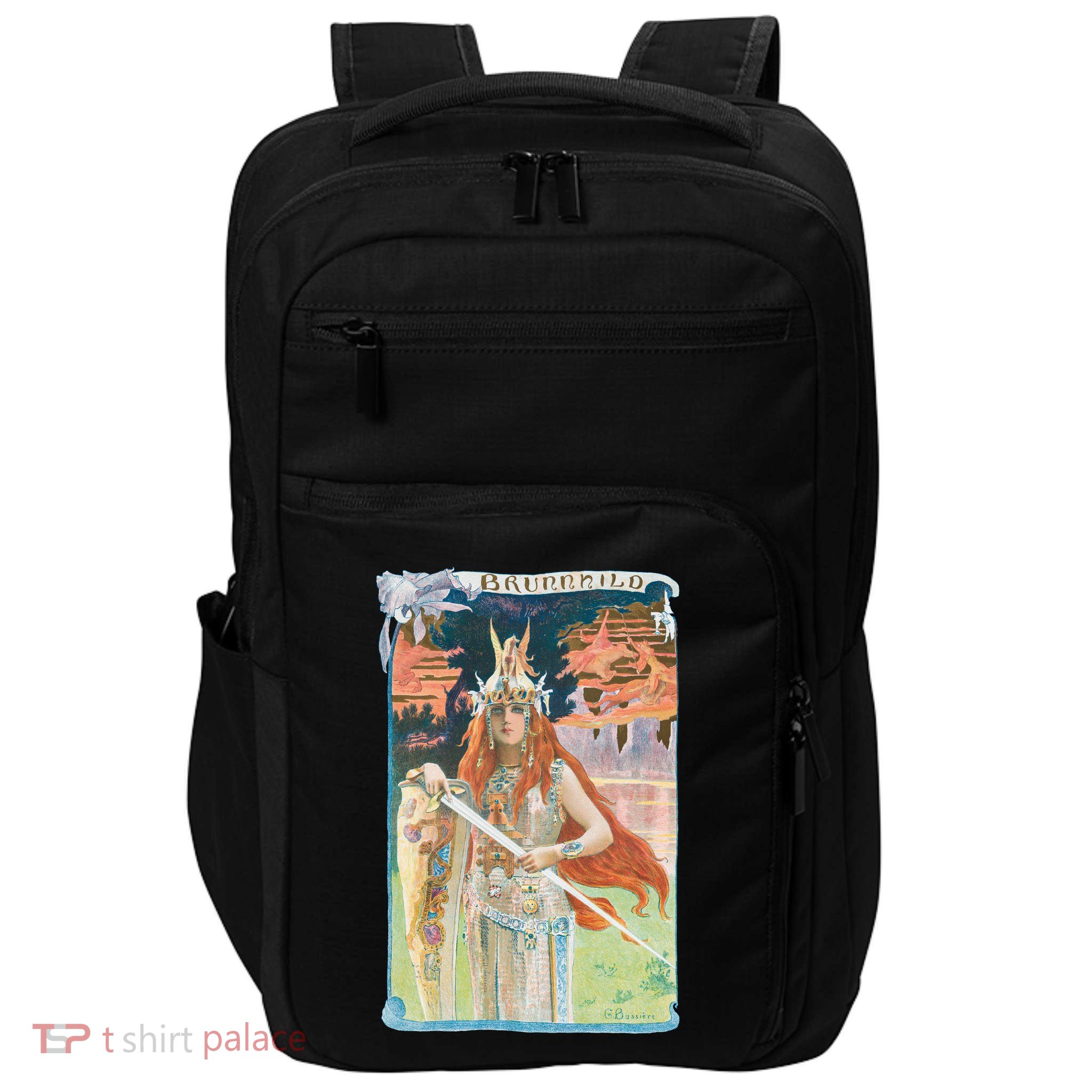 Hand Drawn Illustration Of Burnnhild Design Element Impact Tech Backpack